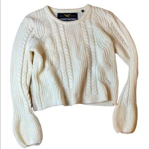 Superdry Sartorial knit sweater size small crop